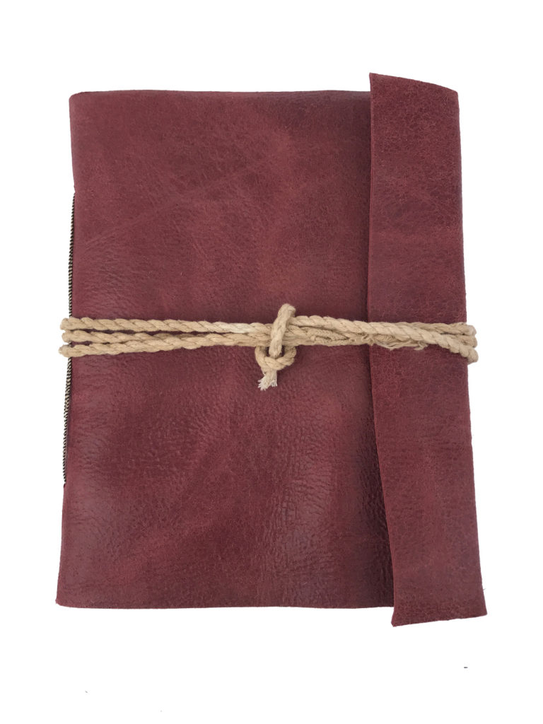 Cahier roulé en cuir - Moyen modèle