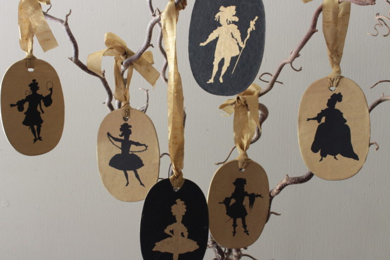 6 pampilles papier "Silhouettes"
