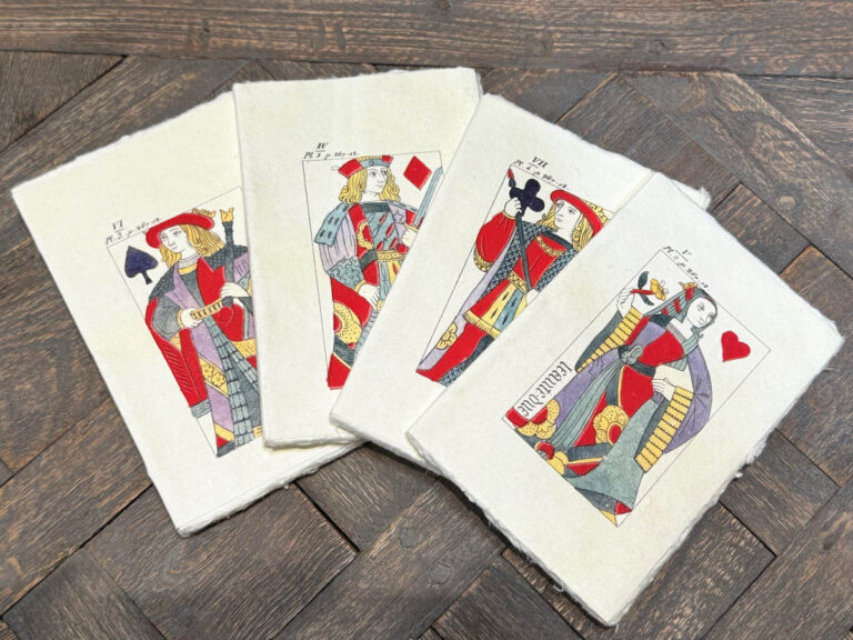 Ensemble de 4 carnets "cartes à jouer" 15x20cm