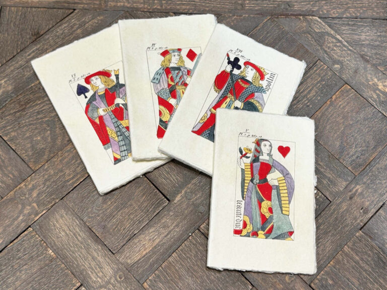 Ensemble de 4 carnets "cartes à jouer" 10x15 cm