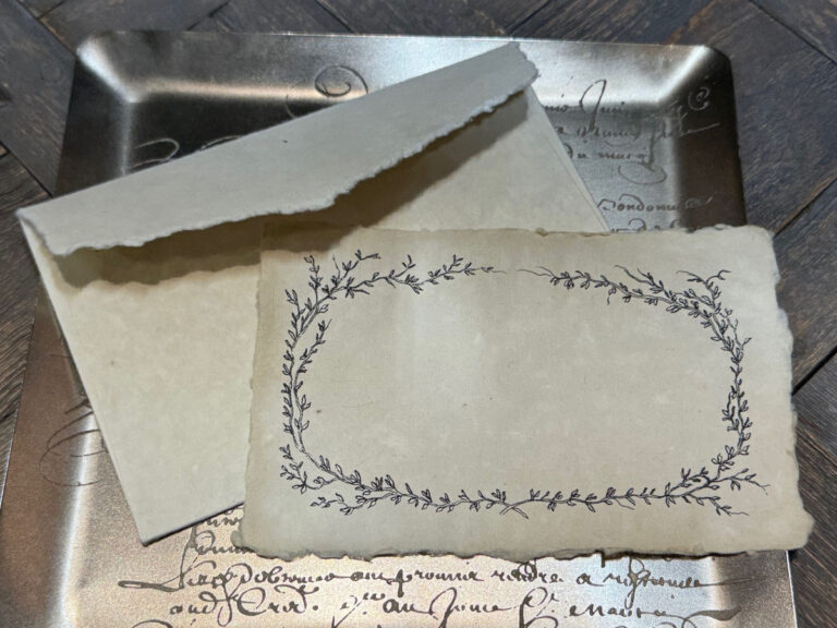 Ensemble de 10 cartes et enveloppes "guirlande"