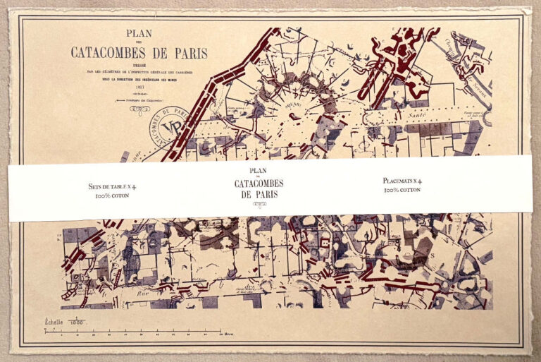 LOT DE 4 SETS DE TABLE PAPIER PLAN BLEU